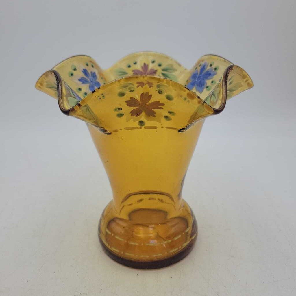 Hand painted and blown vase (LIND)