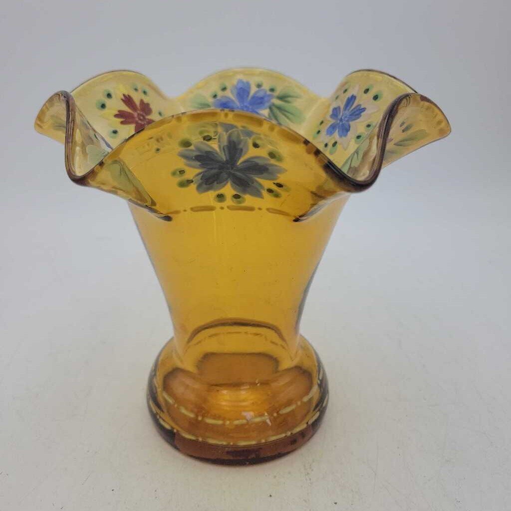 Hand painted and blown vase (LIND)