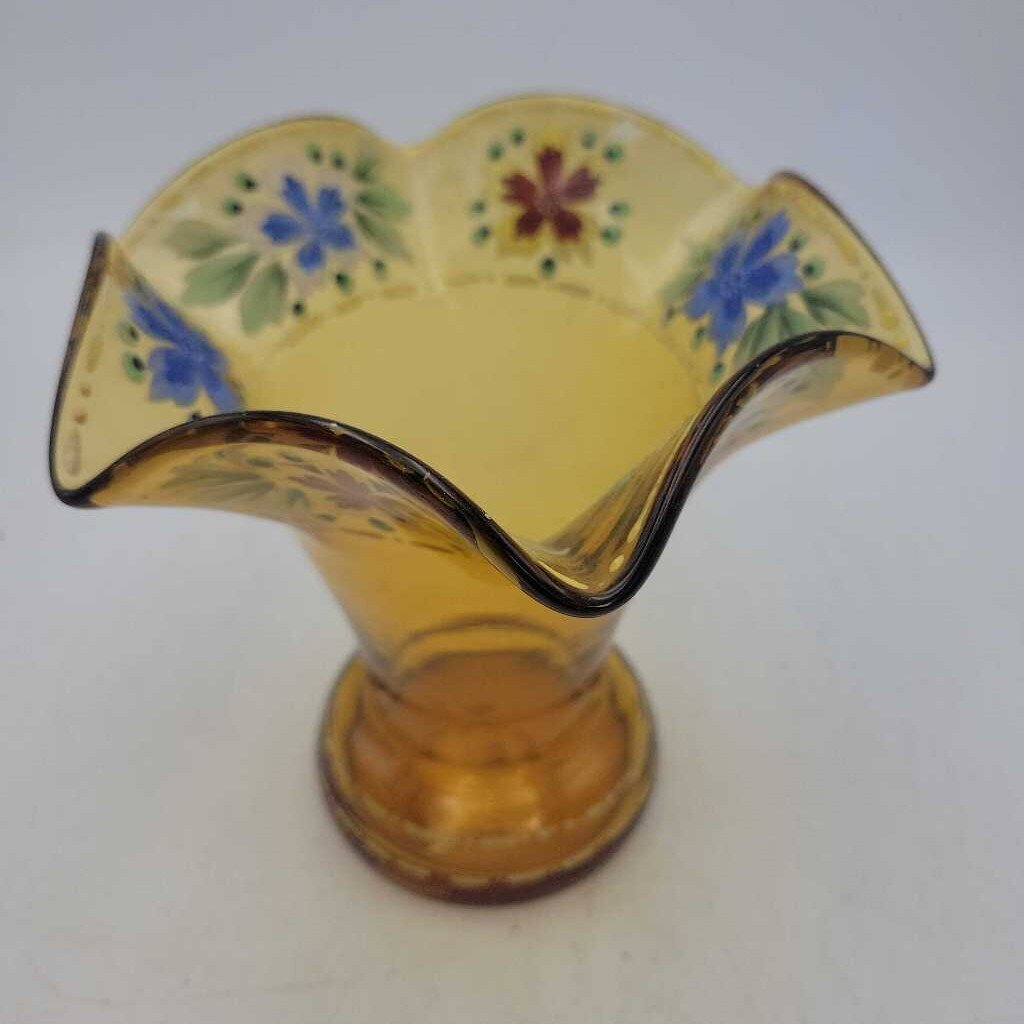 Hand painted and blown vase (LIND)