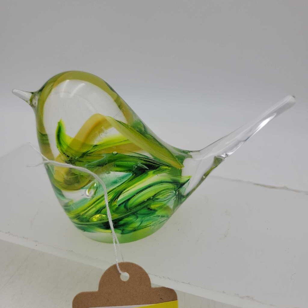 Vintage Handblown Art Glass Bird Signed Heather Konschuh