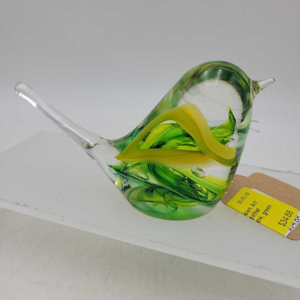 Vintage Handblown Art Glass Bird Signed Heather Konschuh