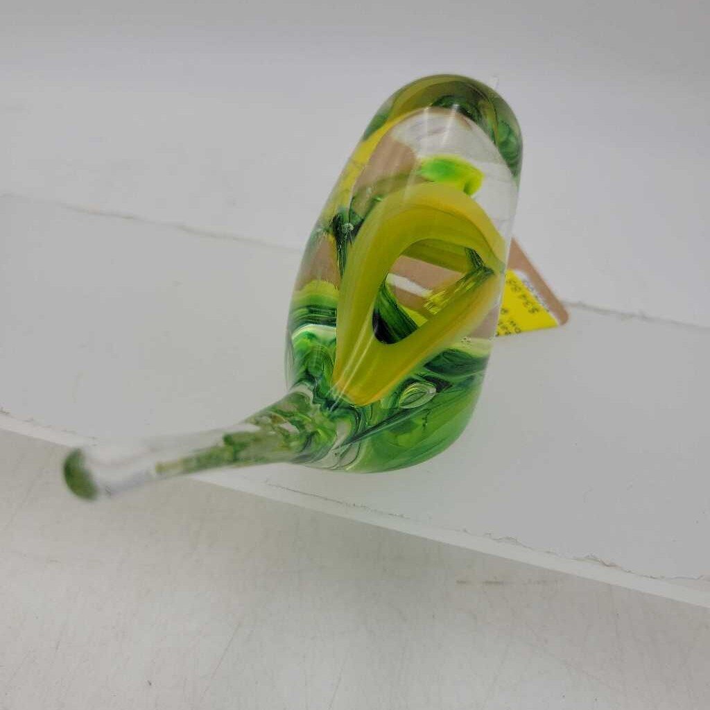 Vintage Handblown Art Glass Bird Signed Heather Konschuh
