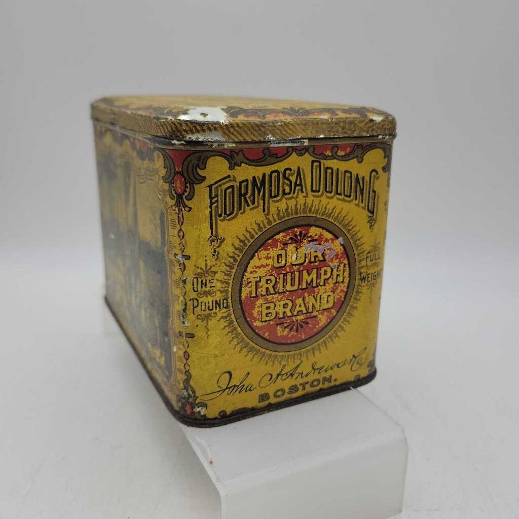 John A Andrews & Co, Antique Tea Tin (DR) Boston Tea Party