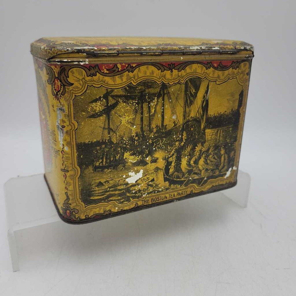 John A Andrews & Co, Antique Tea Tin (DR) Boston Tea Party