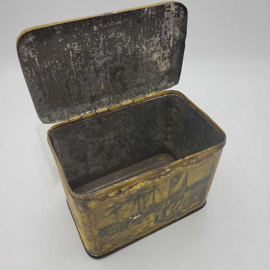 John A Andrews & Co, Antique Tea Tin (DR) Boston Tea Party