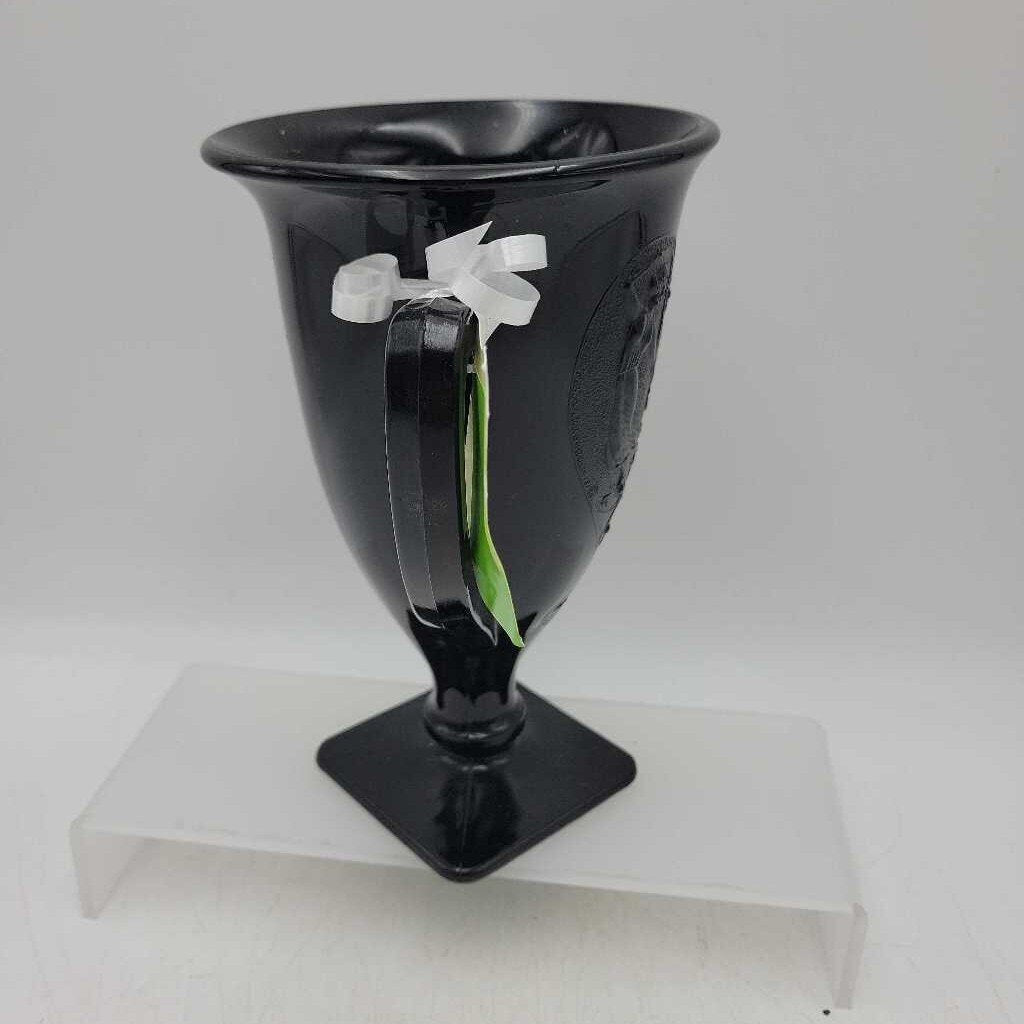 Black Amethyst Glass Vase (TRE)