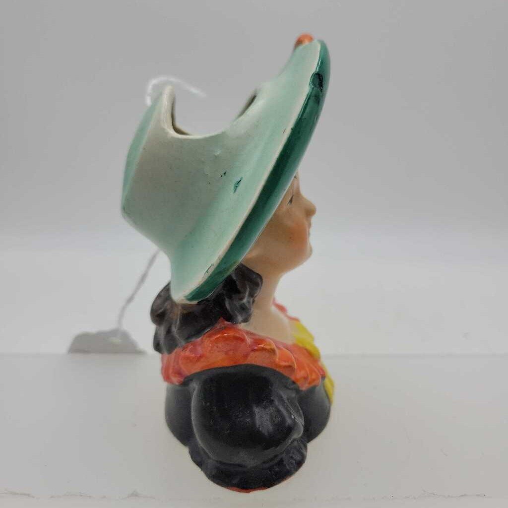 Vintage Miniature Lady Head Vase Occupied Japan (DEB)