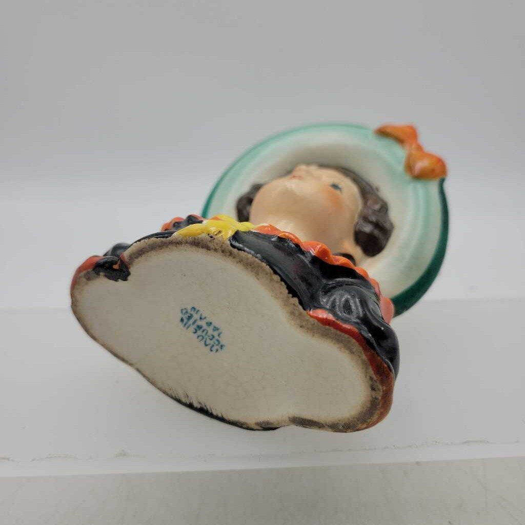 Vintage Miniature Lady Head Vase Occupied Japan (DEB)