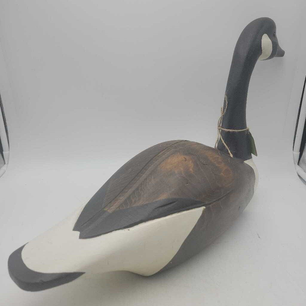 Signed Wood Canada Goose Decoy