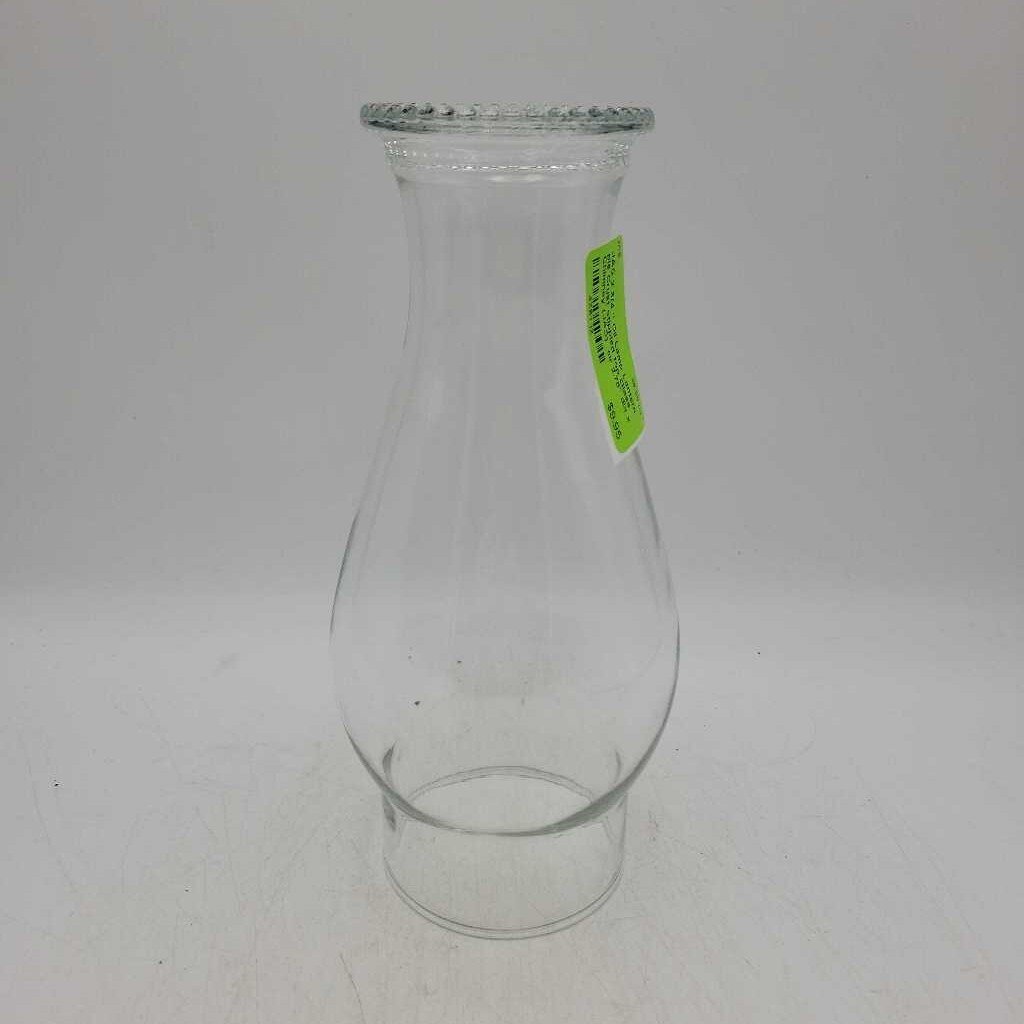 2 3/4 " Oil Lamp Lantern pie Crust stippled top Glass Chimney (JAS)
