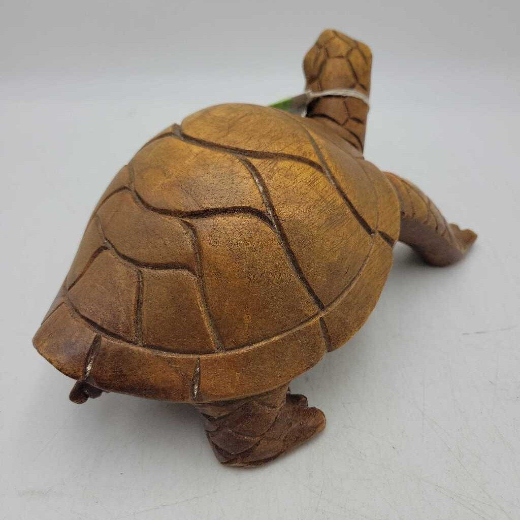 Wooden Turtle Sculpture Hand Carved (CAT) B418