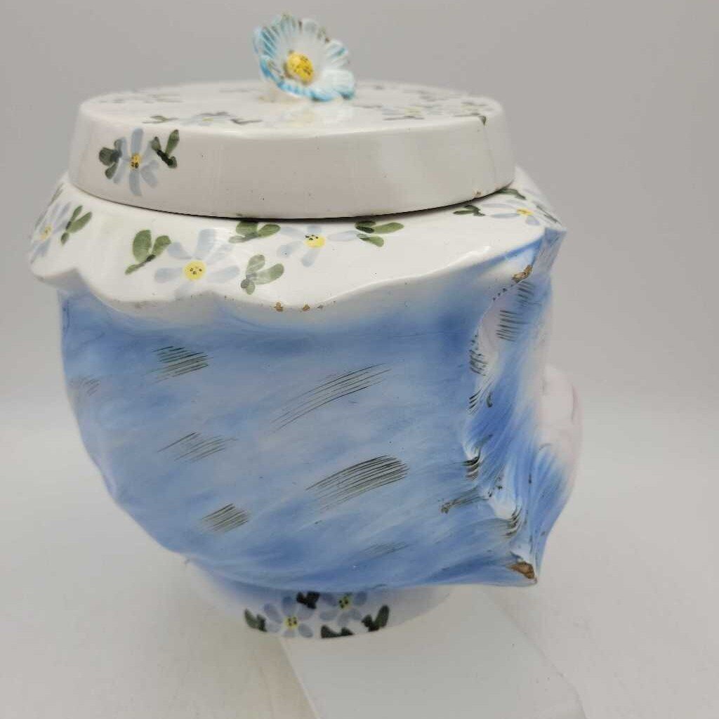Lefton Ware "Miss Priss" Cookie Jar with Lid & Jam Jar no lid (3pcs) (JL)