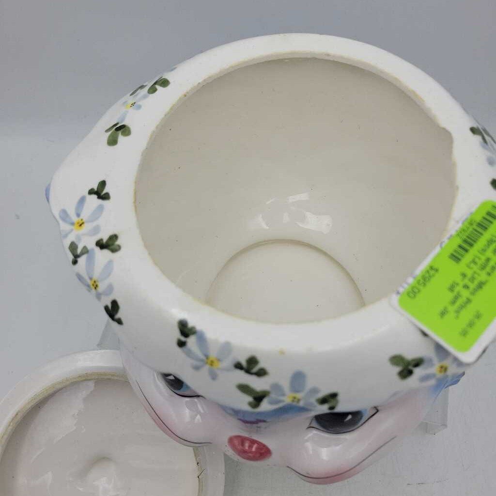 Lefton Ware "Miss Priss" Cookie Jar with Lid & Jam Jar no lid (3pcs) (JL)