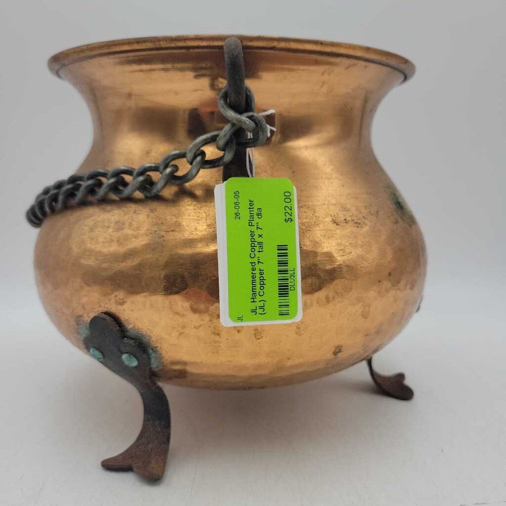 Hammered Copper Planter (JL)
