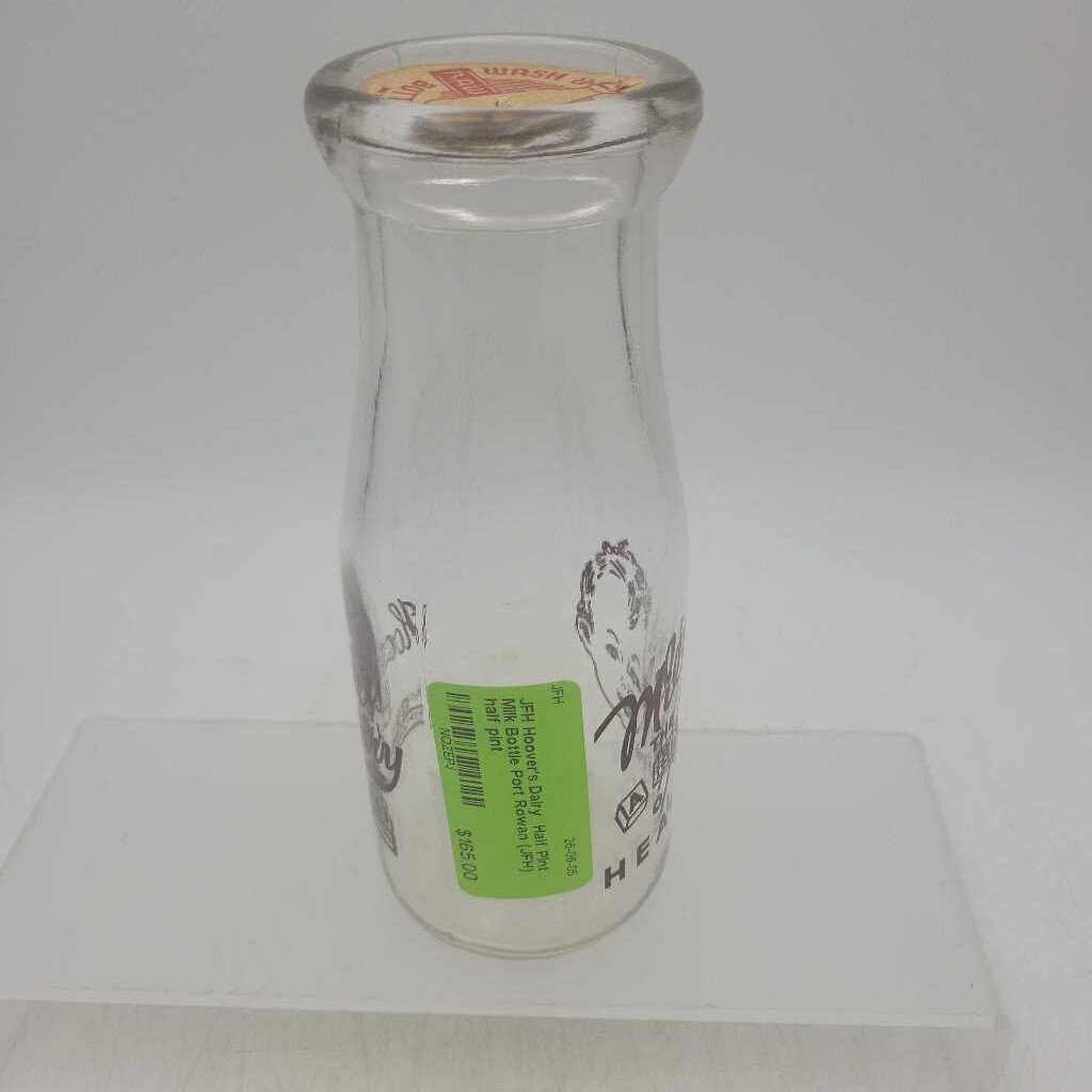 Hoover's Dairy Half Pint Milk Bottle Port Rowan (JFH)