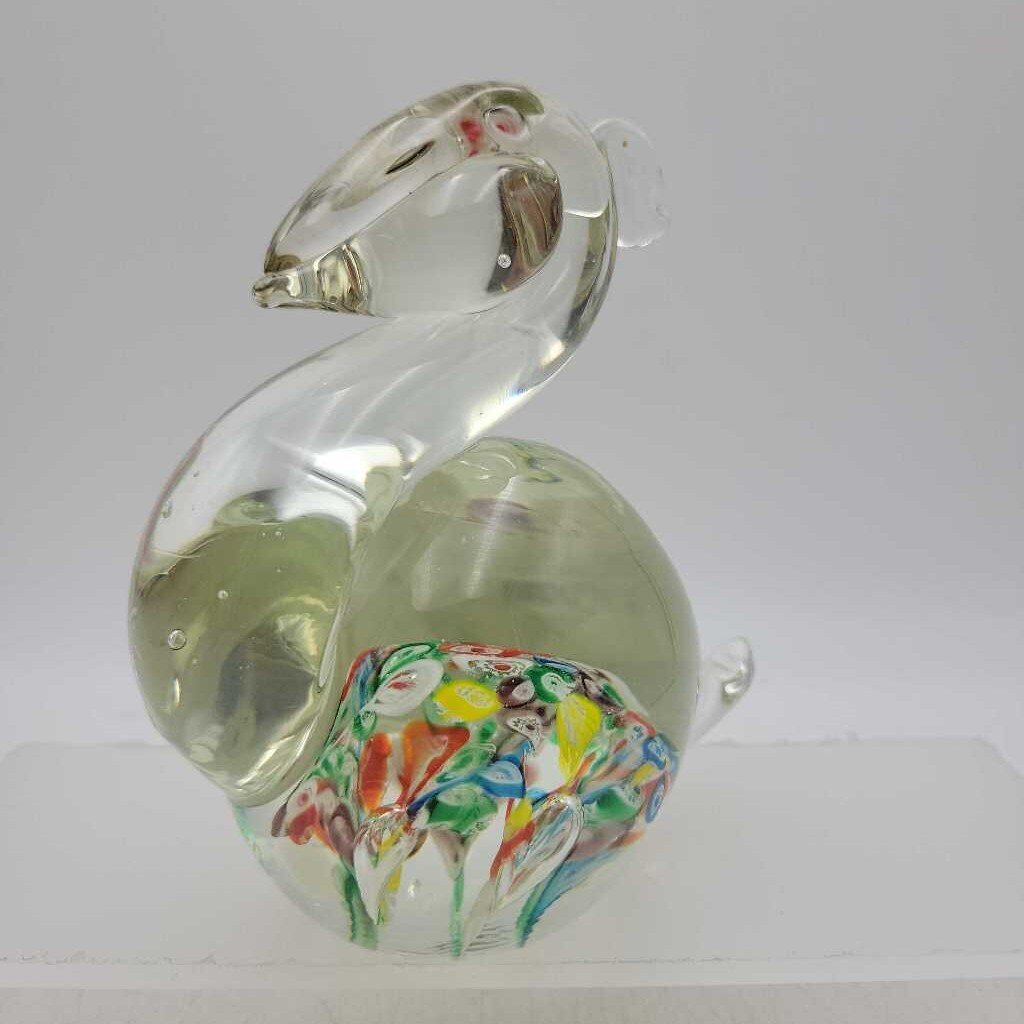 Glass Bird Paperweight (YVO) (606)