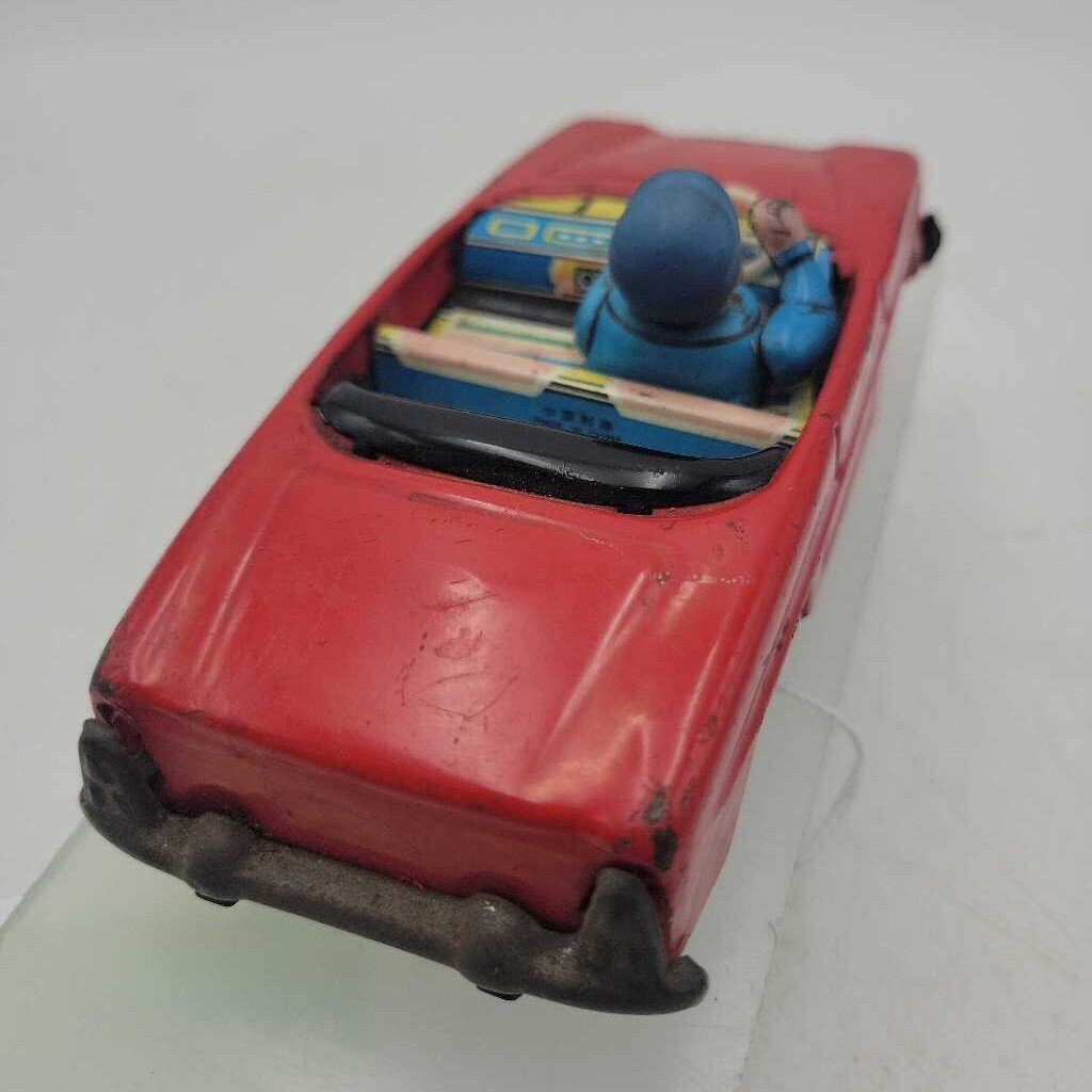 Tin Ford Fairlane w/ waving driver 1950s (GEC)