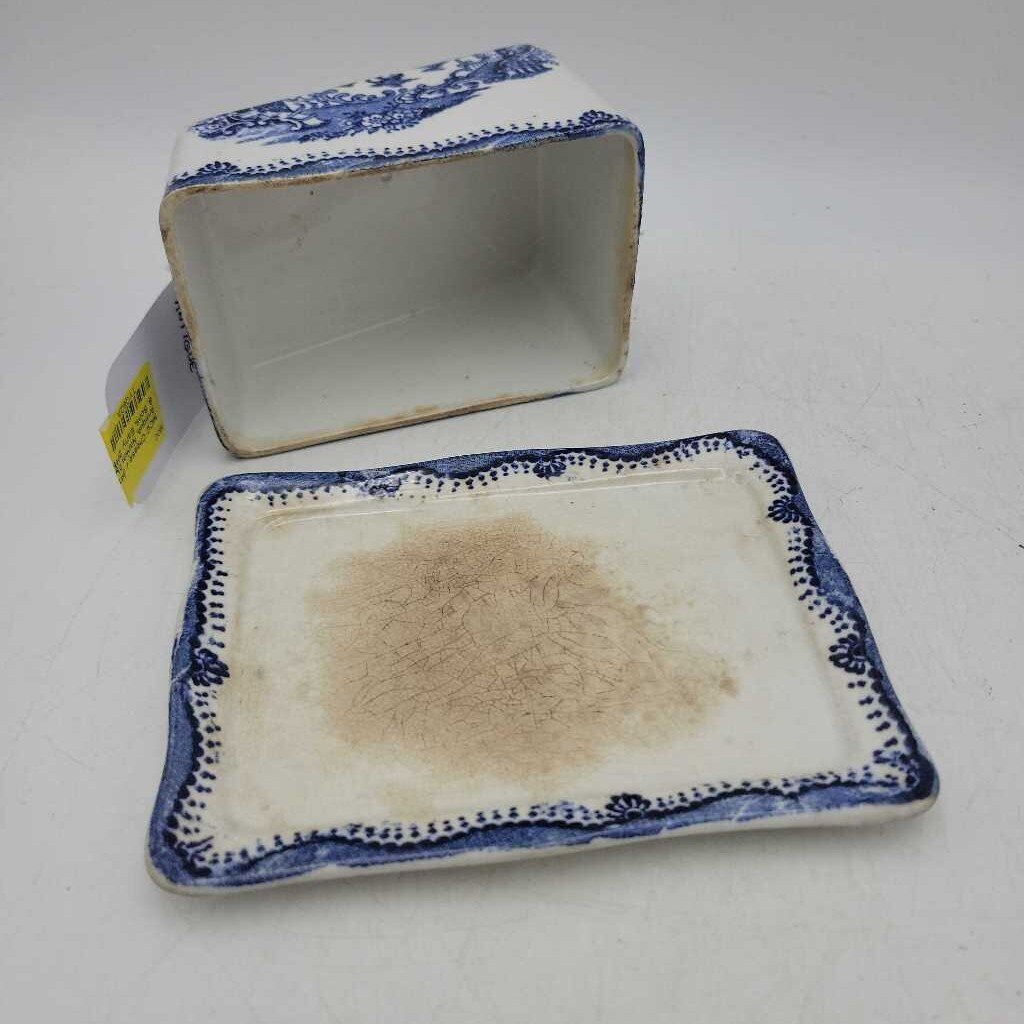 Cheese / Butter Keeper, Antique, Nankin by John Tams & Sons, Early 20th #2444