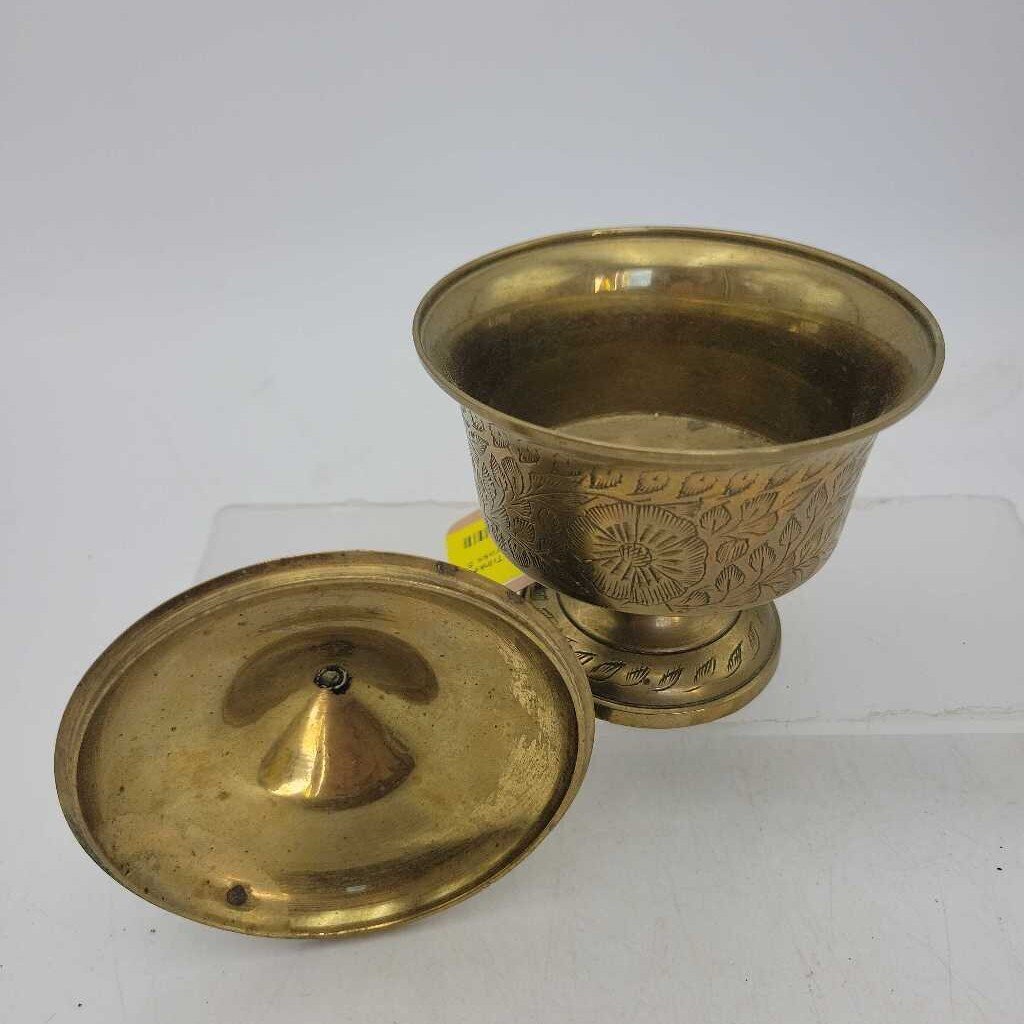 Brass Trinket Dish with Lid (OH)