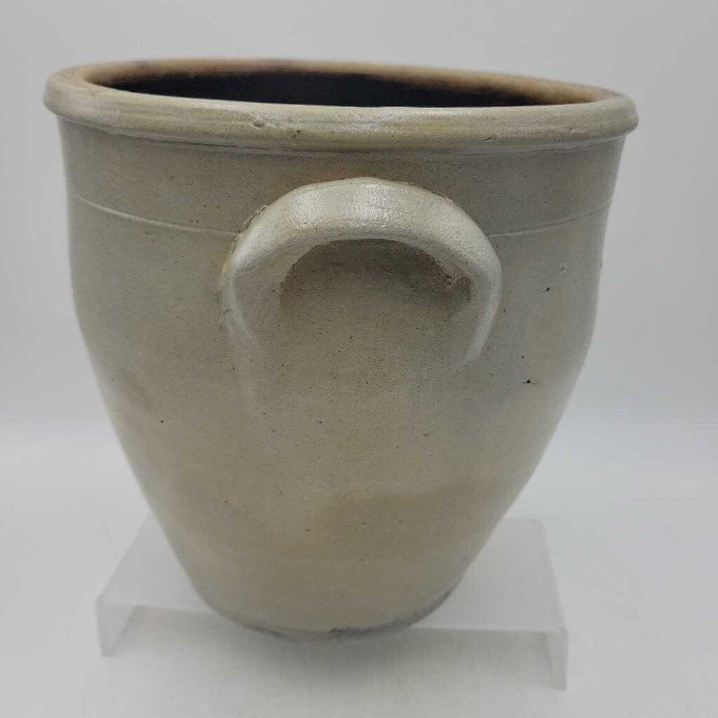 Antique Morton and Bennet Pottery Jar Crock Brantford Stoneware (JEF) Tornado decoration