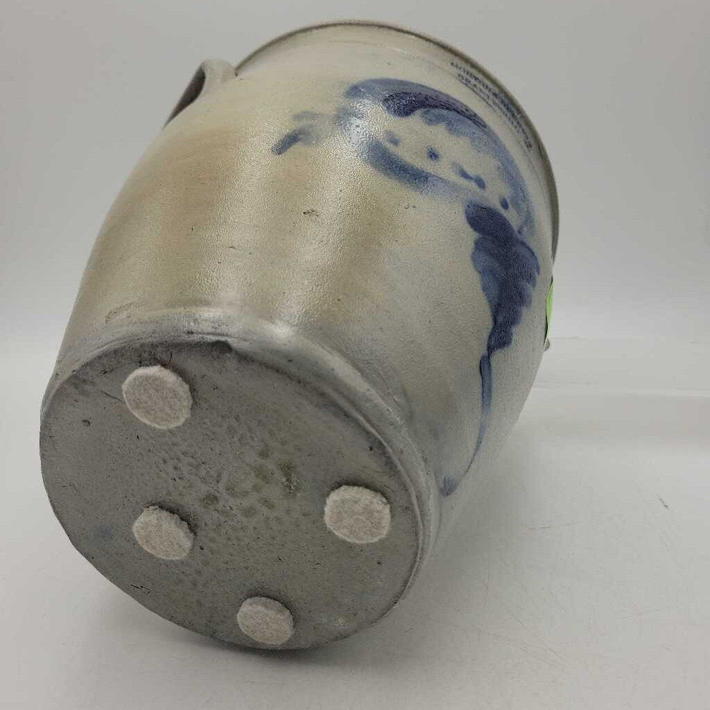 Antique Morton and Bennet Pottery Jar Crock Brantford Stoneware (JEF) Tornado decoration