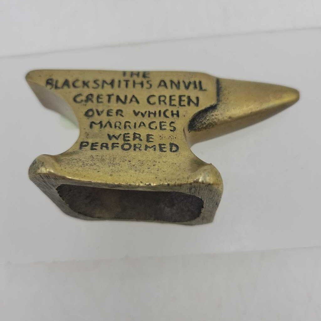 Brass Gretna Green Anvil Paper Weight (JAS)