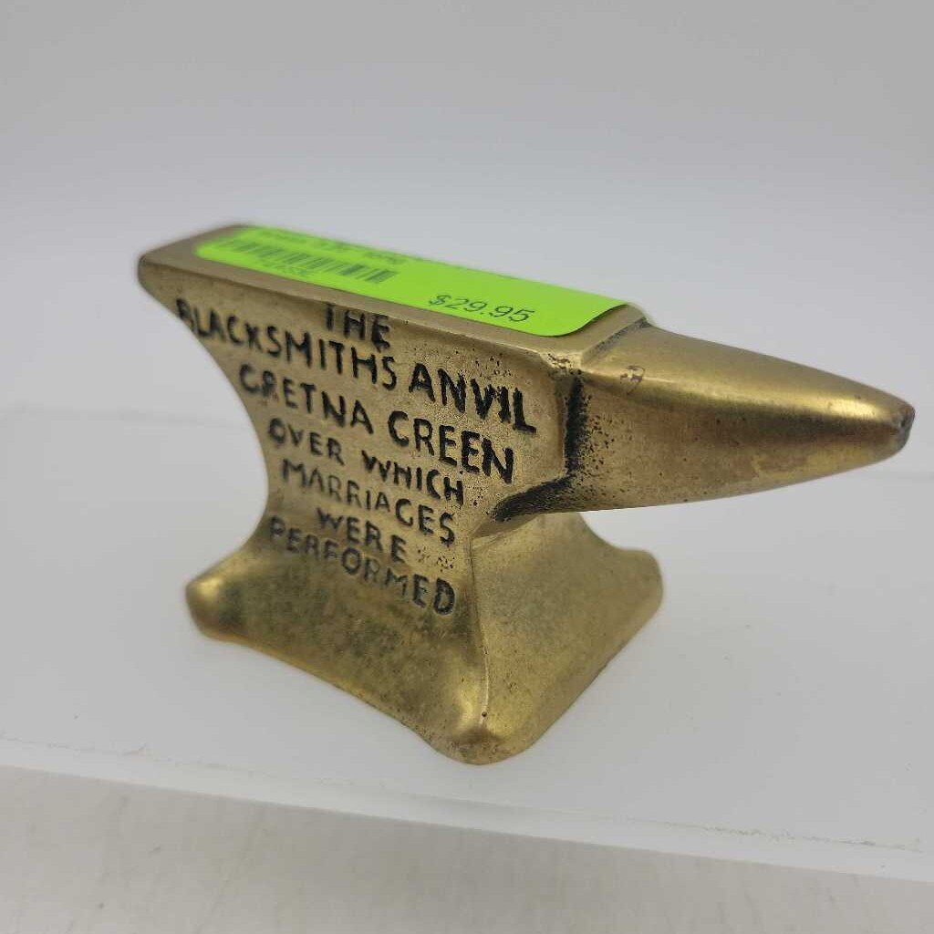 Brass Gretna Green Anvil Paper Weight (JAS)