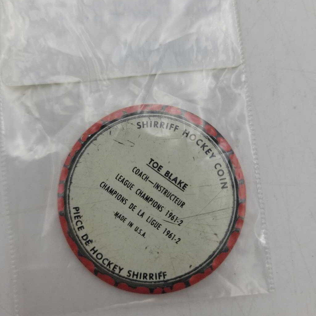 62 63 Shirriff Hockey Coin Toe Blake # 31 (JAS)