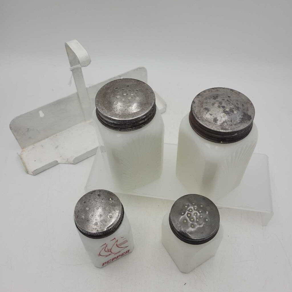 4 Spice Jars In metal Rack (RB)