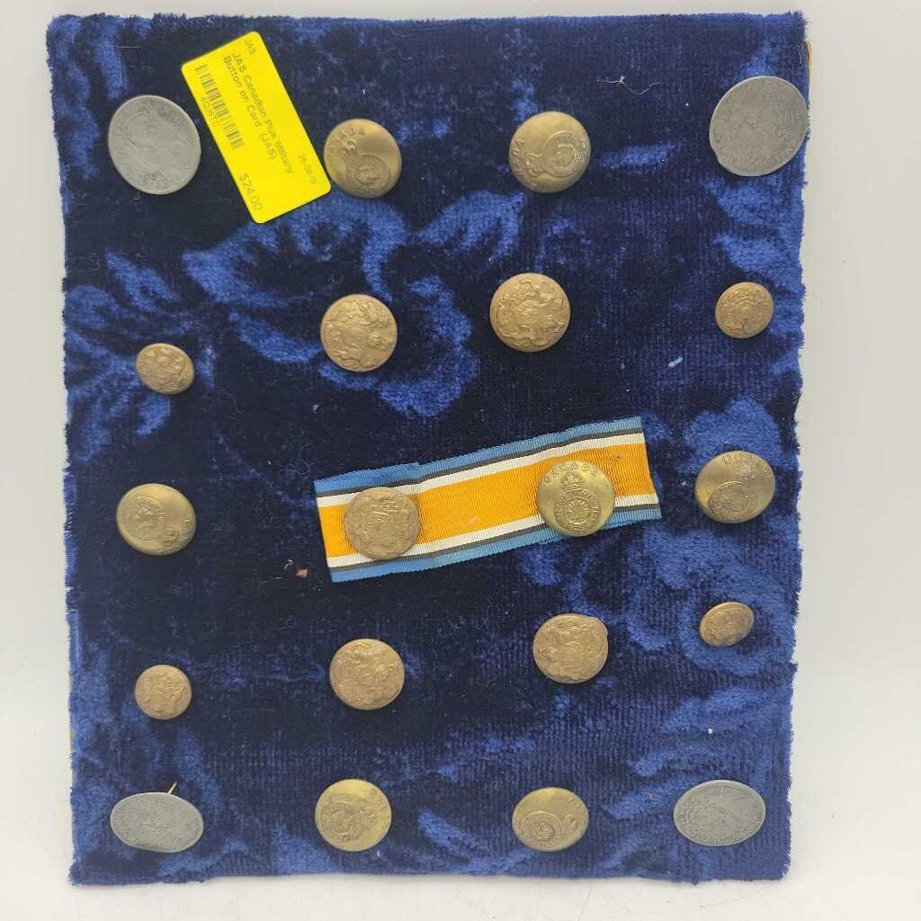 Canadian Plus Military Button on Card (JAS)