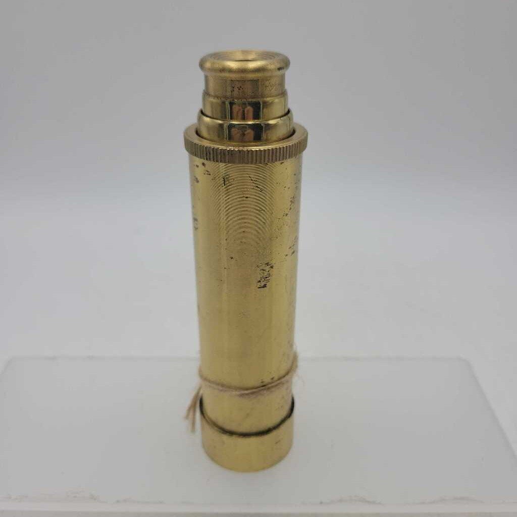 Vintage Brass Maritime Spyglass Telescope w/ Multi-Draw Barrel (Max 11"L/ Min 5.25"L)