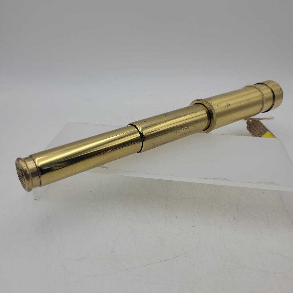 Vintage Brass Maritime Spyglass Telescope w/ Multi-Draw Barrel (Max 11"L/ Min 5.25"L)