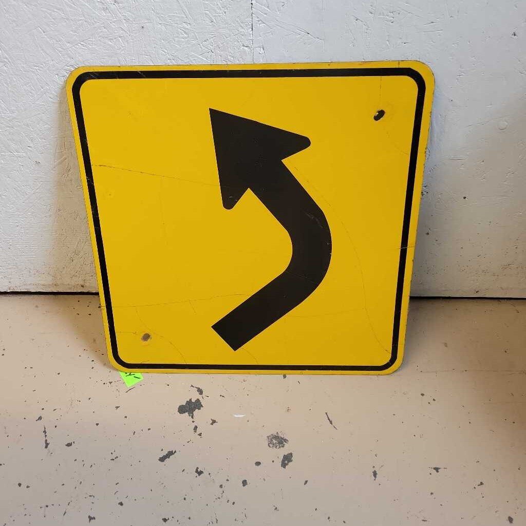 Vintage Curve Road sign (JAS)