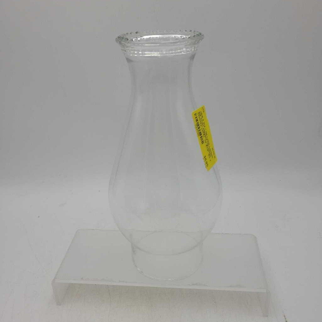 2 3/4 " Oil Lamp Lantern pie Crust stippled top Glass Chimney (JAS)