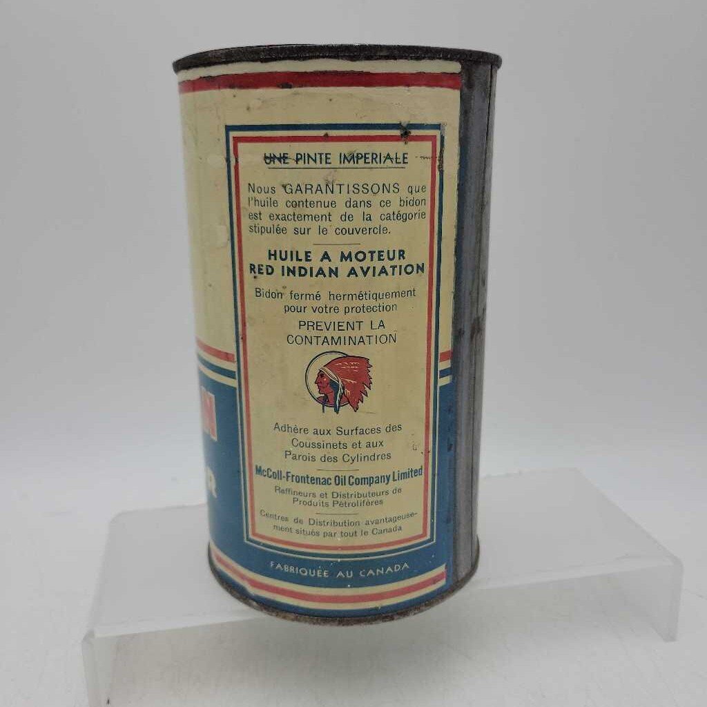 Red Indian motor oil Tin Quart Can (Jef)