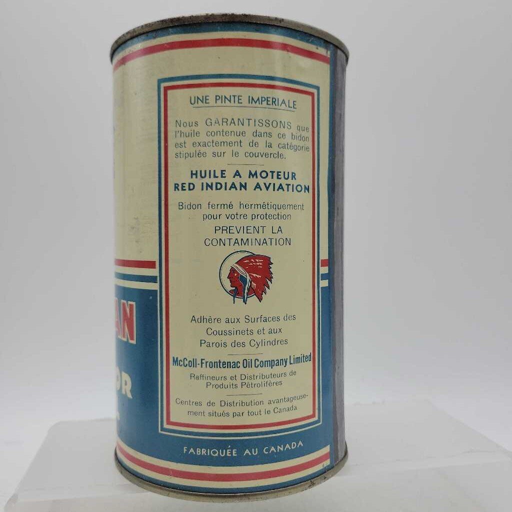 Red Indian motor oil Tin Quart Can (Jef)