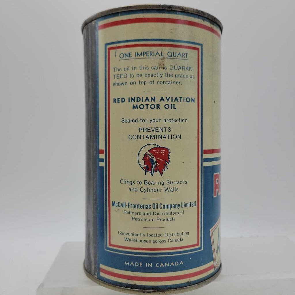 Red Indian motor oil Tin Quart Can (Jef)