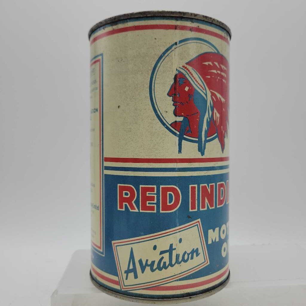 Red Indian motor oil Tin Quart Can (Jef)