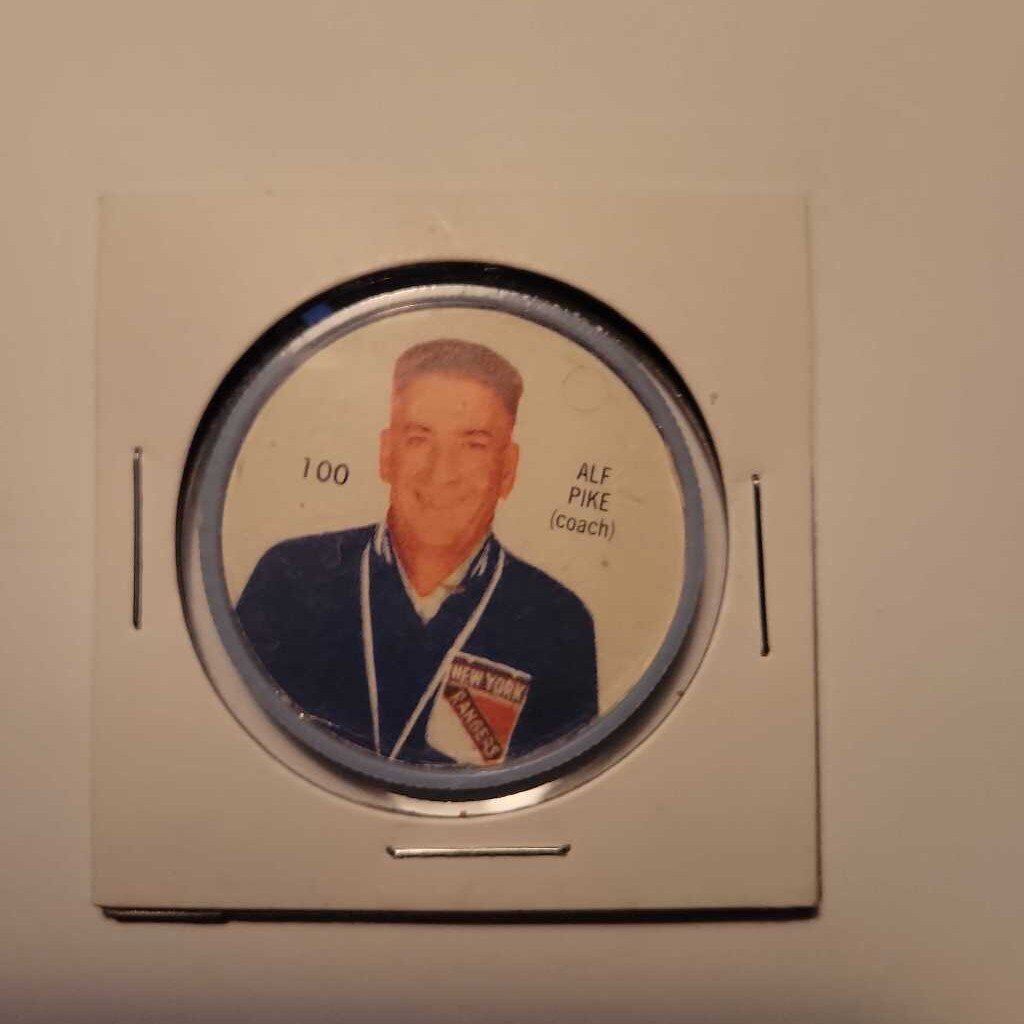 6o 61 Shirriff Hockey coin Alf Pike # 100(JAS)