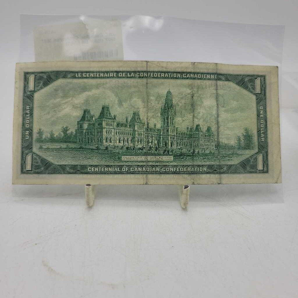 Canadian Centennial 1867 1967 dollar bill (JAS)