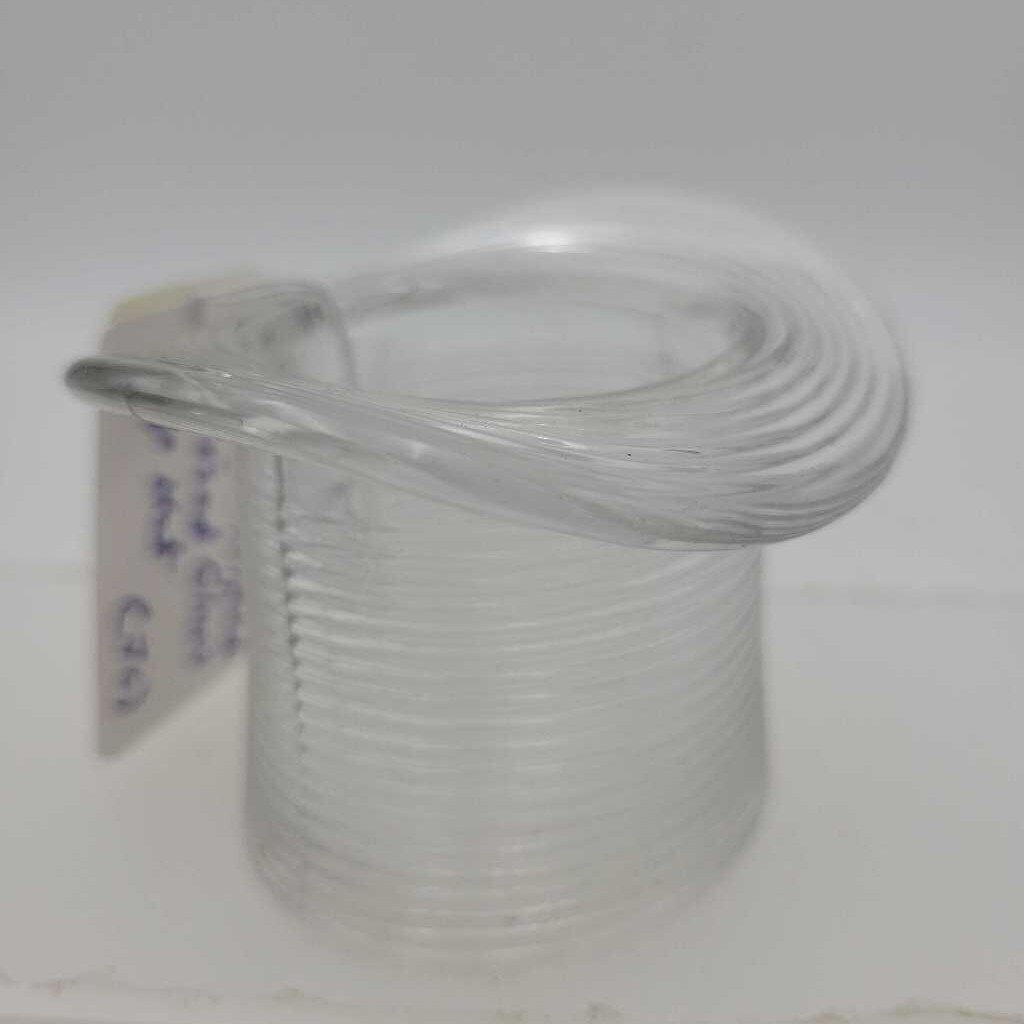 Clear Striped Glass Top Hat (JL)