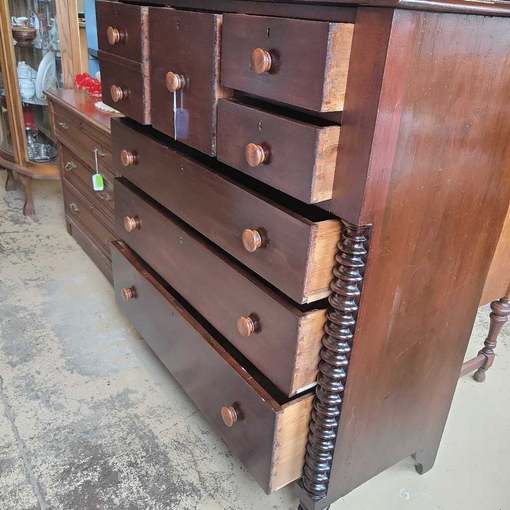 Walnut. Bonnet Chest circa 1830's #317 (NS)