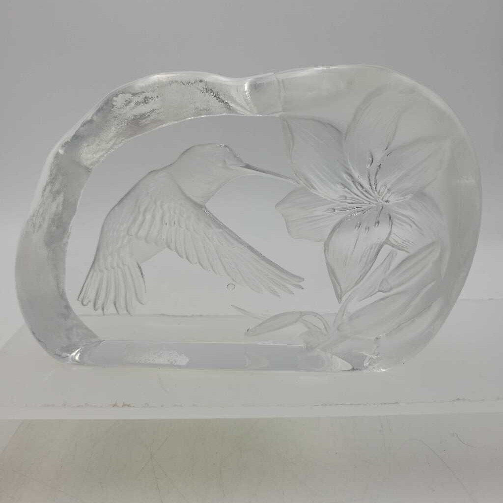Glass Humming Bird Paperweight (JAS)
