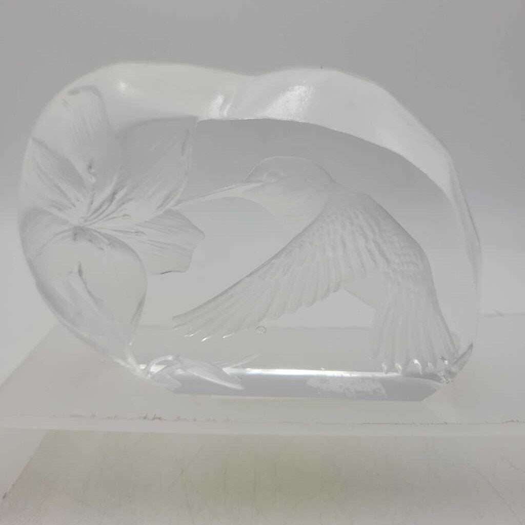 Glass Humming Bird Paperweight (JAS)