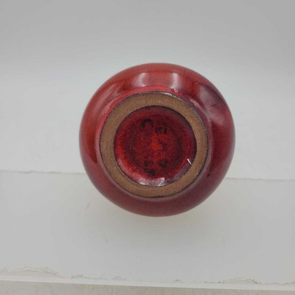 BMP Red Glaze 6" Bud Vase (JG44)