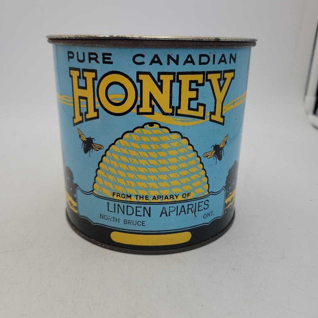 Bruce Peninsula Honey Tin Pure Canadian Linden Apiaries (DR)