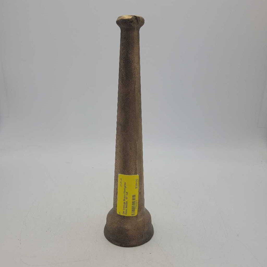 Vintage Brass Firefighter Hose Nozzle