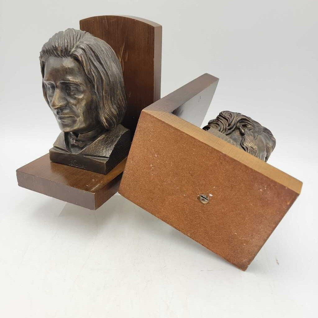 Lizt & Wagner Metal and Wood Bookends (Set of 2)