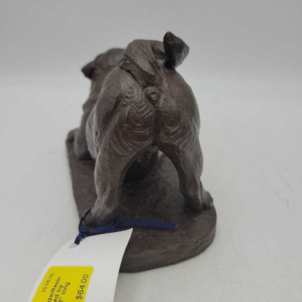Cold Cast Bronze/Resin "Bulldog Puppy" Signed by Doris Linder (JG44)