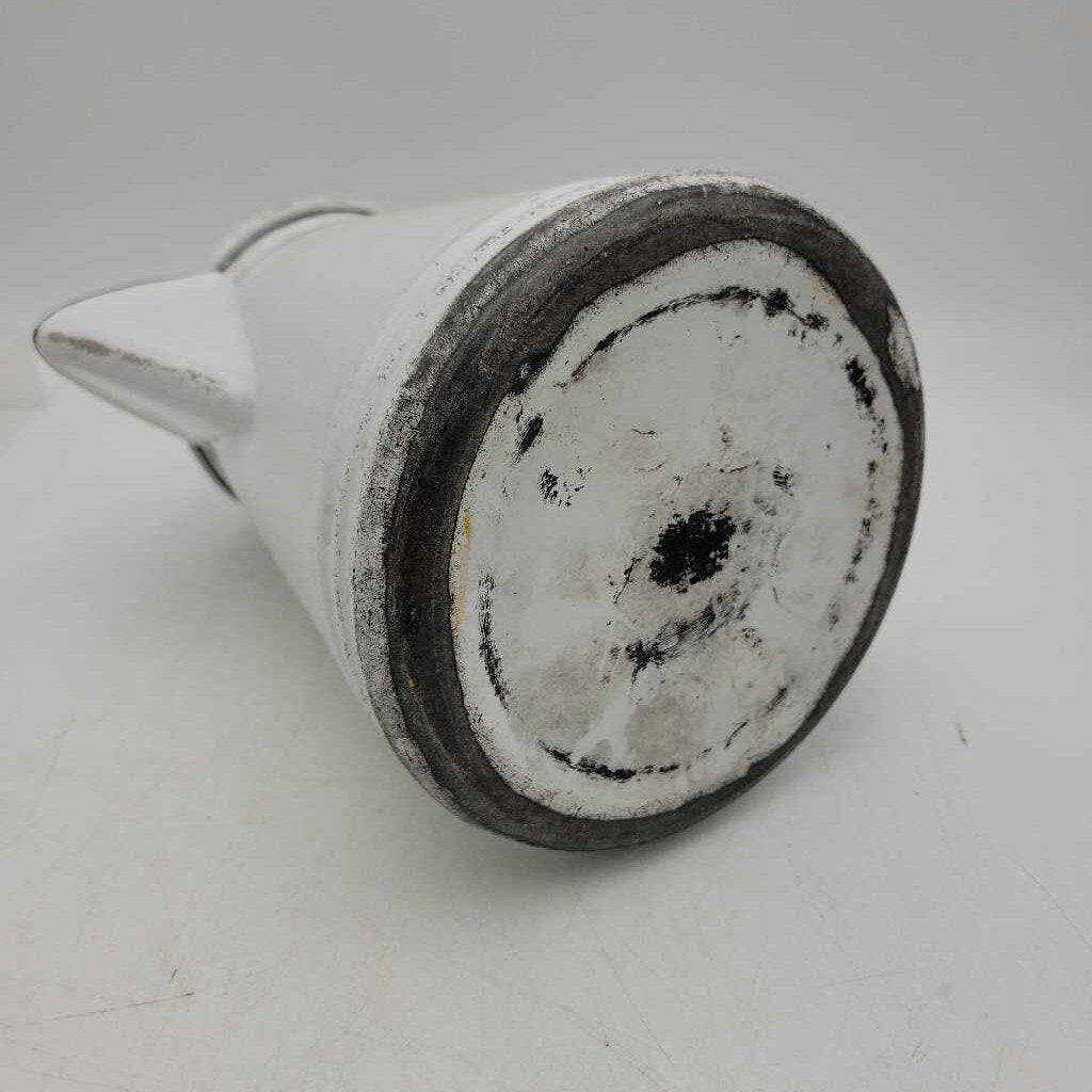 Black Trimmed Enamel Coffee Pot (YVO) (407)